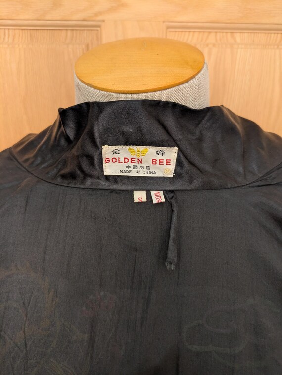 70s Embroidered Chinese Coat Dragon and Phoenix - image 8