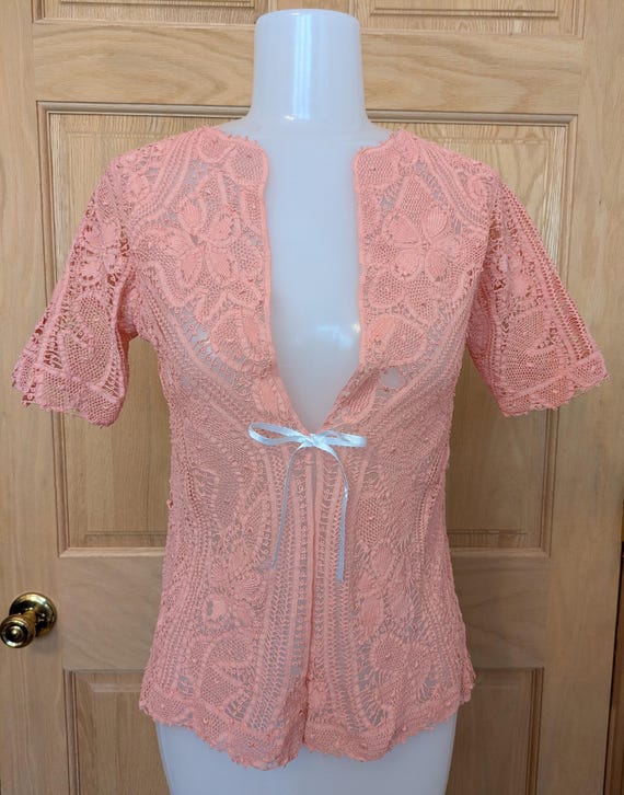 Edwardian Handmade Lace Jacket Blouse