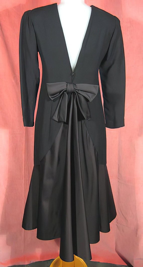 1970's Estevez Black Cocktail Dress LBD