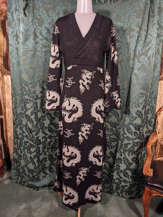 Vintage 70s Giorgio Sant Angelo Knits Dress Chines