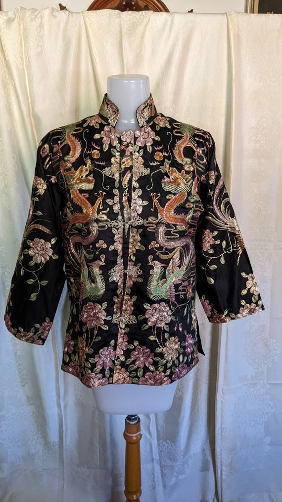 1930s Chinese Embroidered Wedding Jacket Gem