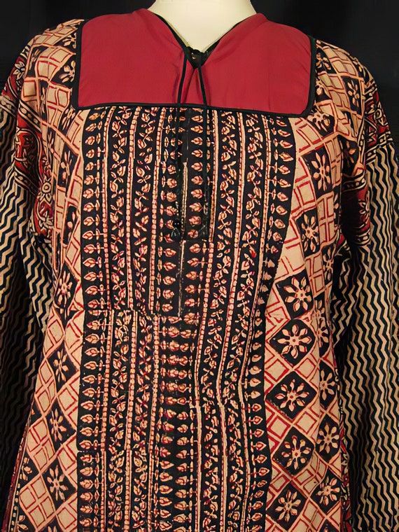 1960s Dress India Cotton Hippie Boho - image 3