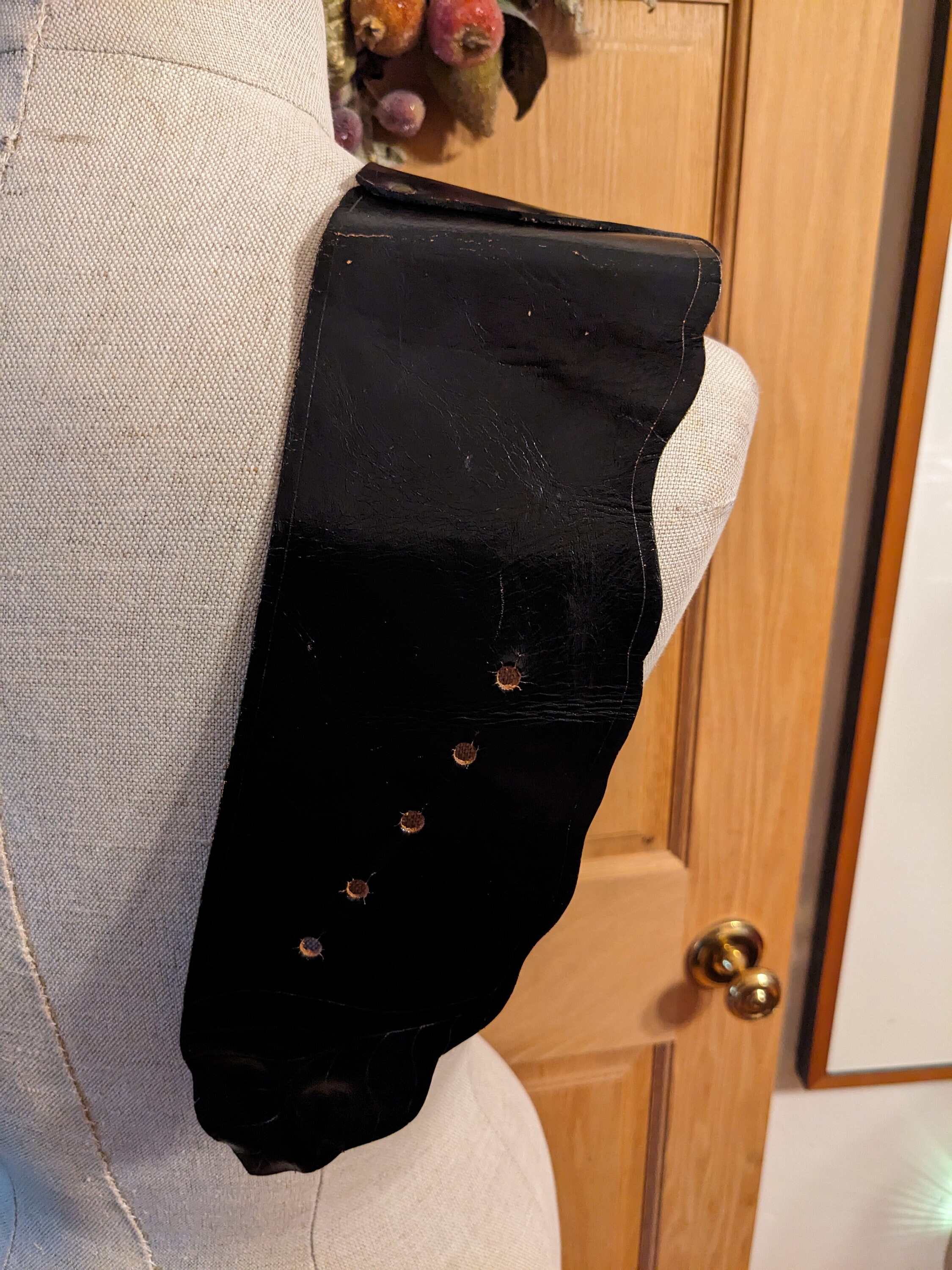 80s Black Leather Art Belt - Etsy display picture 3