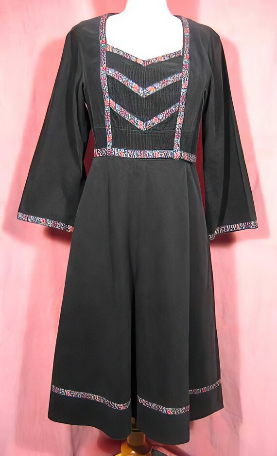 1970s Elkont Hippie Folk Dress