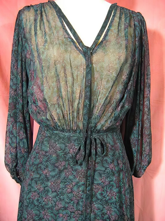 1970s Santangelo Chiffon Dress - image 3