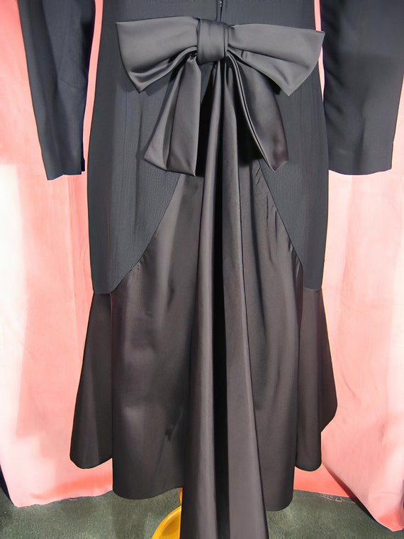 1970's Estevez Black Cocktail Dress LBD - image 7