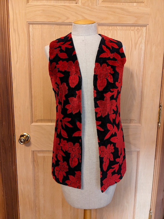 60s Velvet Hippie Vest Aladdin - image 1