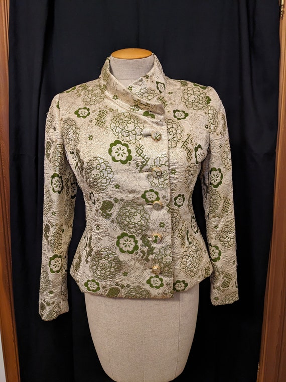 1960s Mollie Parnis Brocade Evening Jacket