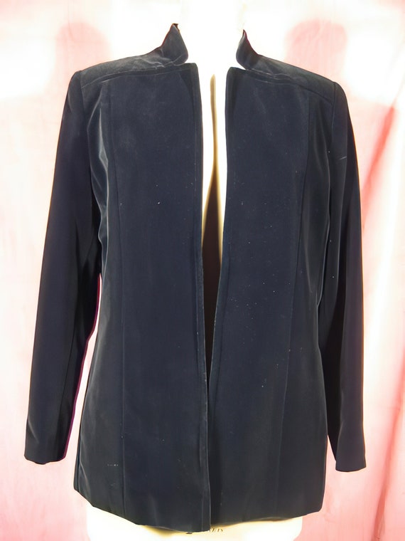 1970s I. Magnin Black Velvet Jacket