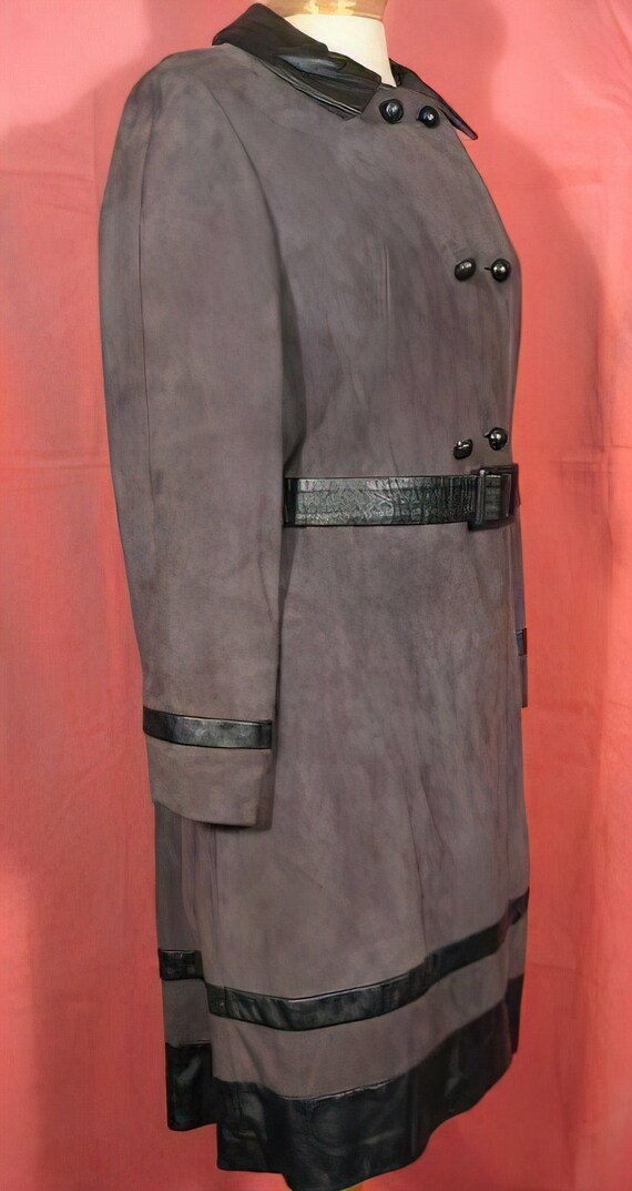 Vintage 60s Mod Leather Coat Suede Gem Vintage 60s Mod Leather Coat Suede Gem