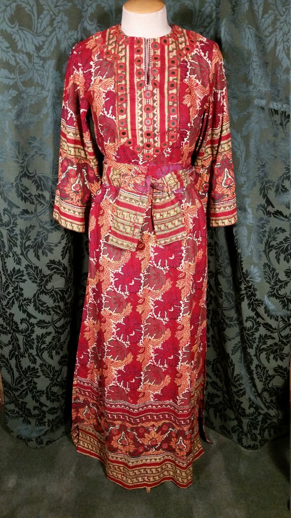 1960s Boho Hippie Dress from I. Magnin