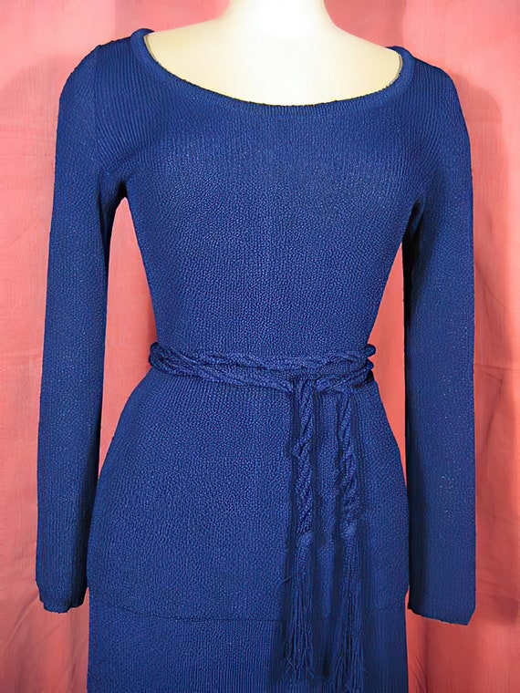 70s Goldworm Dress Knit Two Piece - image 2