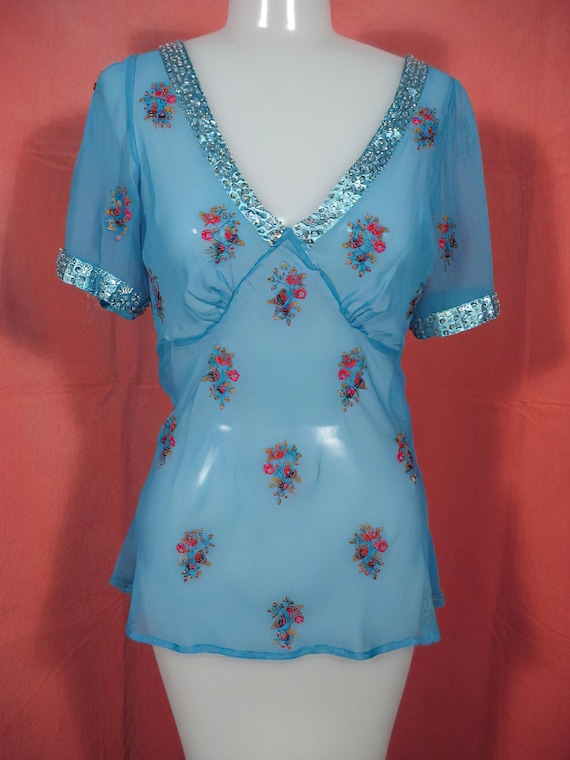 Silk Embroidered Blouse by Plenty