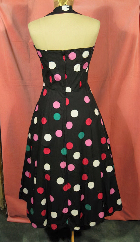 80s Does 50s Dress Polka Dot Bombshell  / Joanie … - image 4