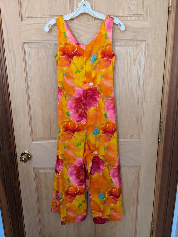 60s Lauhala Hawaiian Jumpsuit Dress Tiki Lounge - image 5
