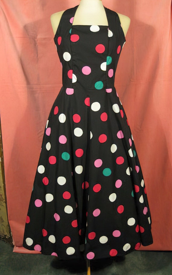 80s Does 50s Dress Polka Dot Bombshell  / Joanie C