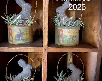 chalkware rabbit basket