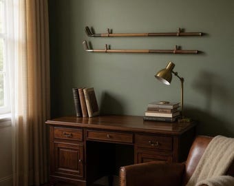 Vintage Hickory Wood and 1930s Faux wood Golf Club, 1920s-30s Golf Decor