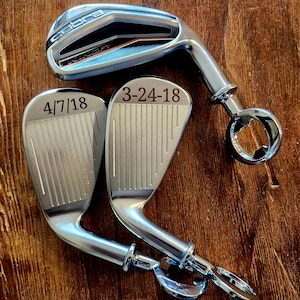 Personalized Golf Club iron Bottle Opener. Custom Handmade personalized iron gift. Unique Golf gifts for Anniversary, golf outings,grad gift