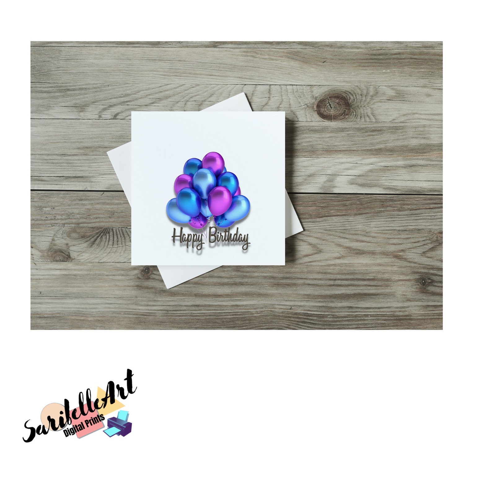 Birthday Printable Stickers, Printable Sticker Sheet, Print and Cut ...