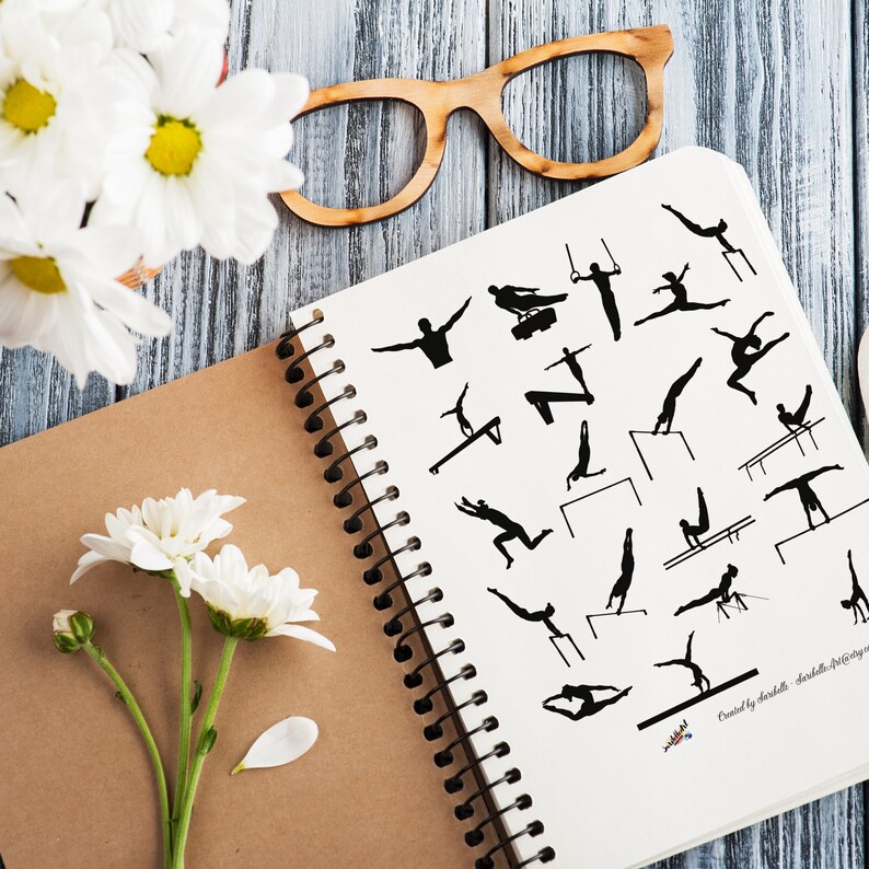 Gymnastic Printable Stickers, Daily Journal Stickers - Etsy