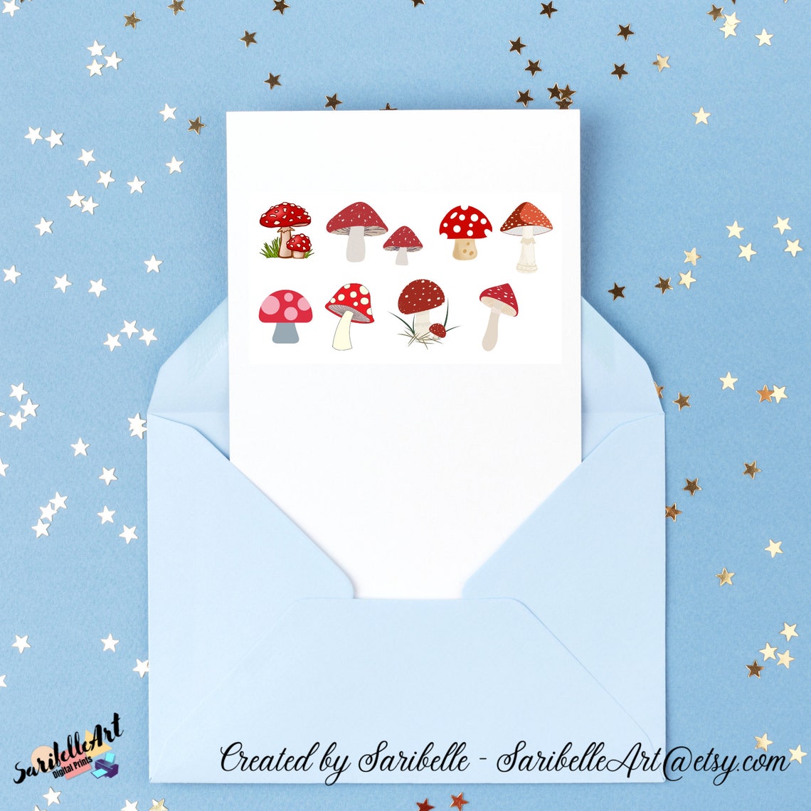 Mushrooms Printable Stickers Daily Stickers for Your Journal - Etsy