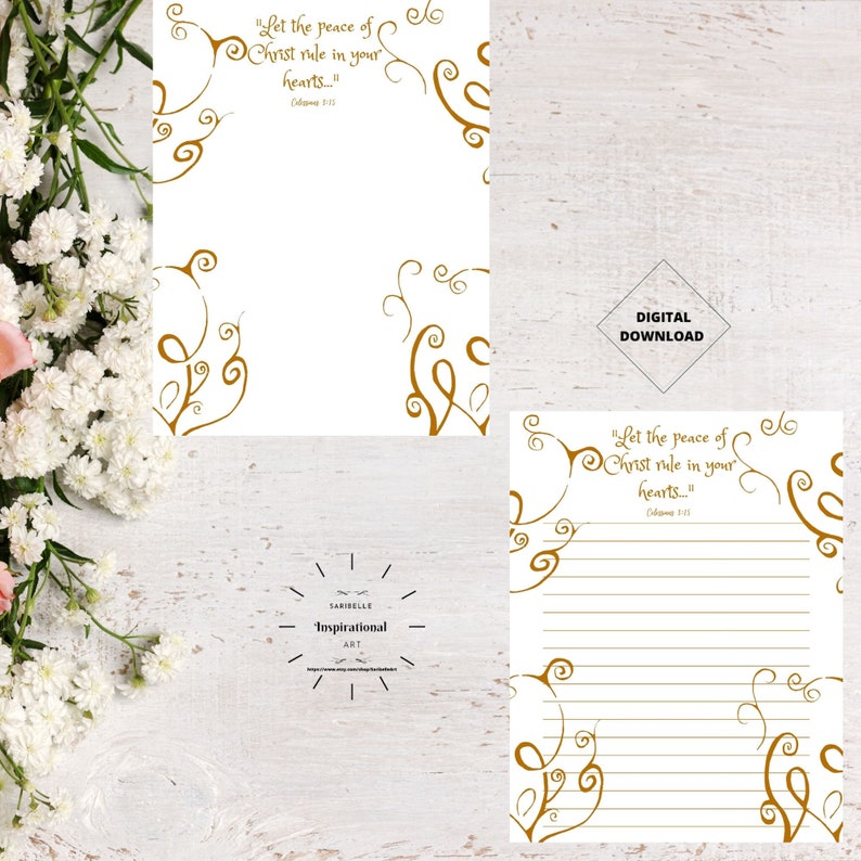 Bible Verse Printable Stationery 8.5x11Colossians | Etsy