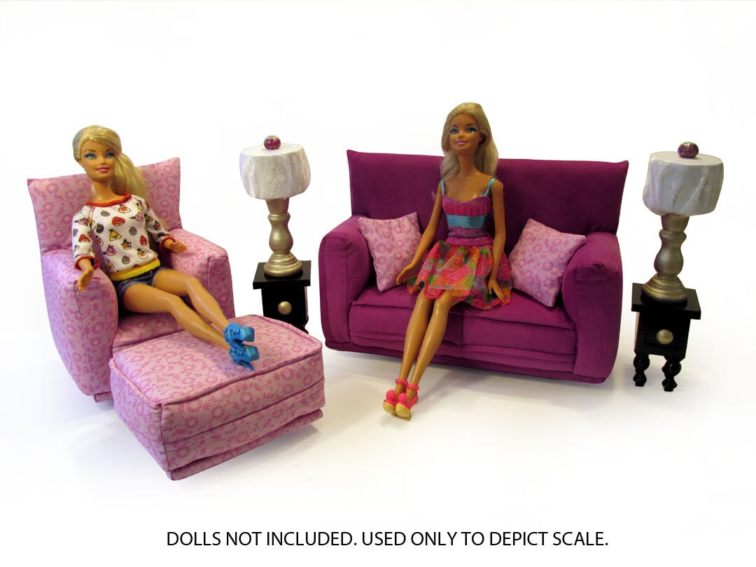 Barbie Doll Living Room Furniture 9PC Play Set16 scaleAmethyst