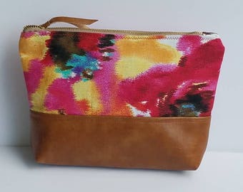 Vegan Makeup Bag/Canvas Cosmetic Bag/Pencil Case/Toiletry Bag/Travel Case/Cosmetic Organizer/Travel Cosmetic Bag