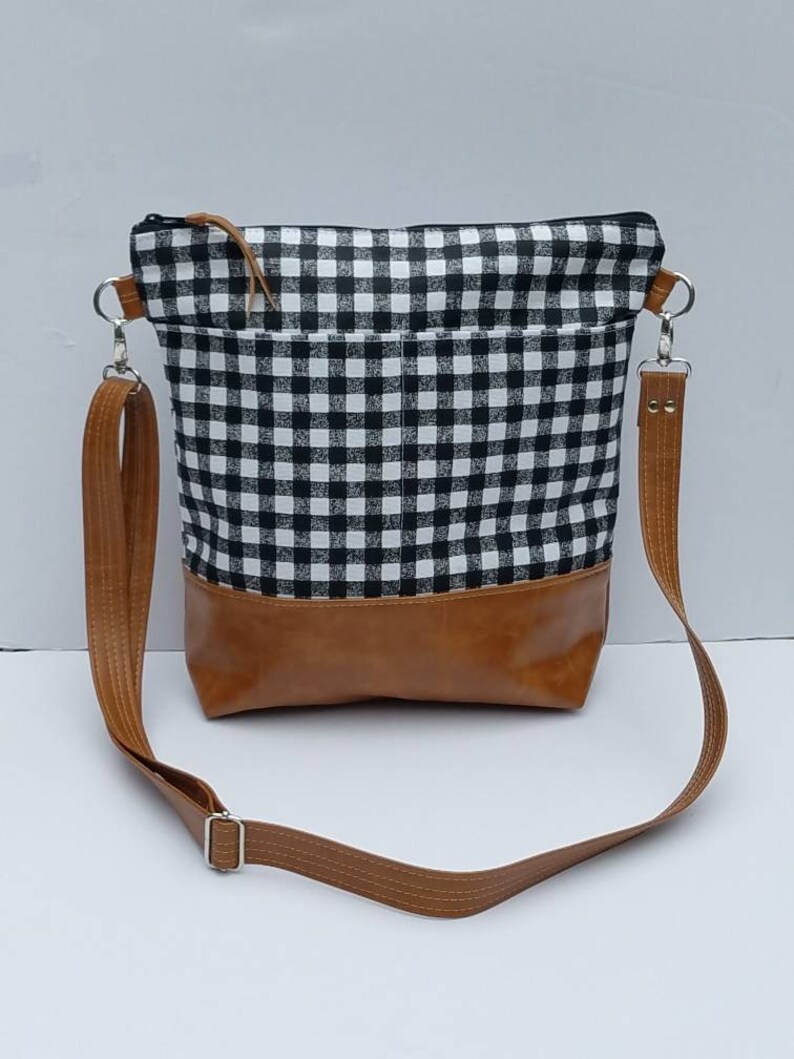 buffalo check crossbody purse