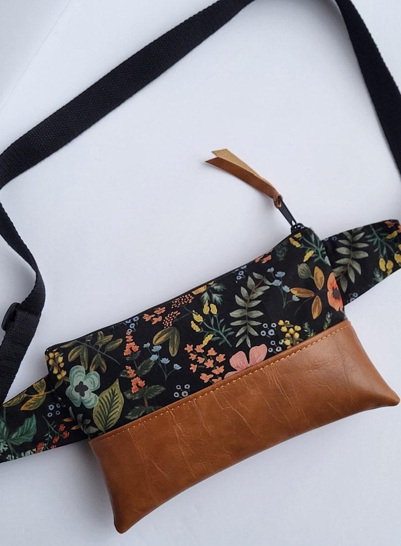 Vegan Fanny Pack/Rifle Paper co Sling Bag/Women Hib Bag/Bike Bag/Travel Hib Bag/Hiking Bag/Festival Fanny Pack/Everyday Bag image 6