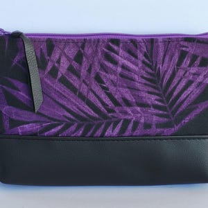 Cosmetic Bag/Faux Leather Makeup Bag/Canvas Cosmetic Bag/Vegan Makeup Bag/Travel Cosmetic Bag/Vegan Leather Pouch/For Her/Toiletry Bag