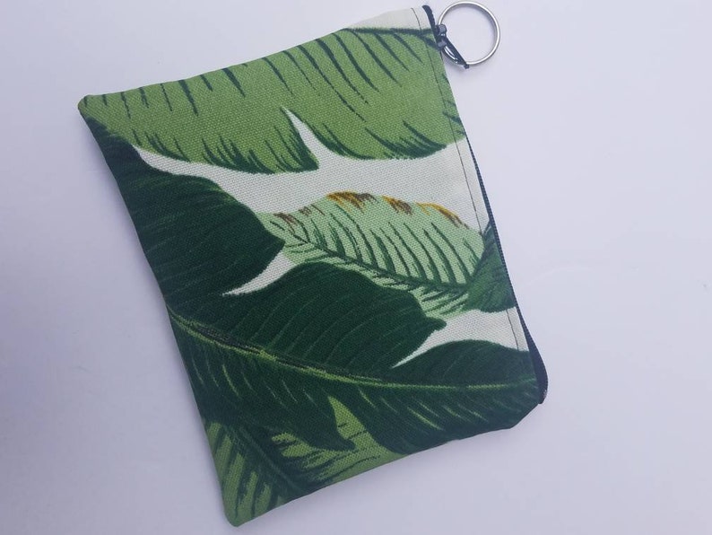 Palm Leaf Coin BagBanana Leaf Coin PouchGreen Card HolderZippered Small Pouch