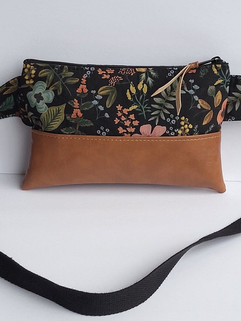 Vegan Fanny Pack/Rifle Paper co Sling Bag/Women Hib Bag/Bike Bag/Travel Hib Bag/Hiking Bag/Festival Fanny Pack/Everyday Bag image 1