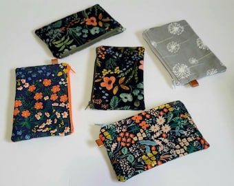 Floral Riffle Paper Co Coin Purse/ Wrist Zipper Pouch/Card Holder/wrist Wallet