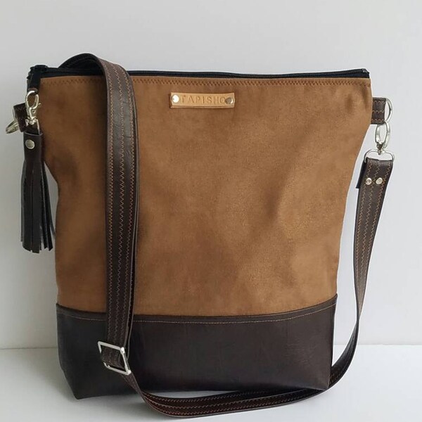 Faux Suede Purse Etsy