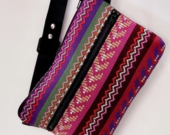 Mini Fanny Pack/Sling Bag/Belt Bag/Minimalist Hip Bag/Small Bum Bag/Bike Bag/Vegan Fanny Pack/Handmade Peruvian weaving Textile