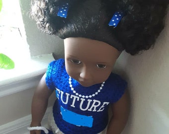 18 inch African American doll and outfit, custom doll, collectible dolls