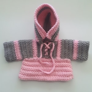 Crochet Pattern for Doll Hoodie