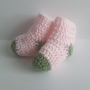Pink baby socks, baby shower gift