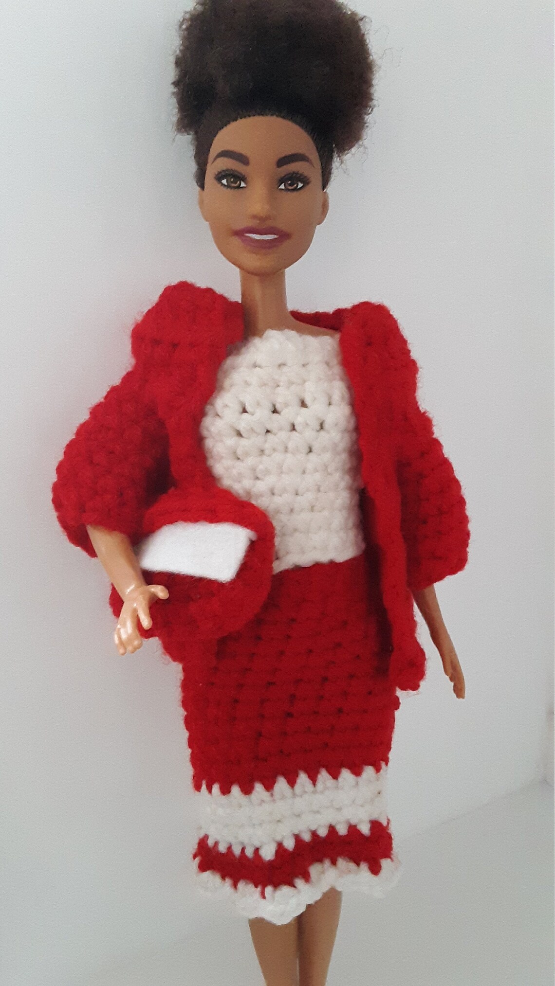 HBCU doll Winston Salem red and white 12 inch doll clothes | Etsy