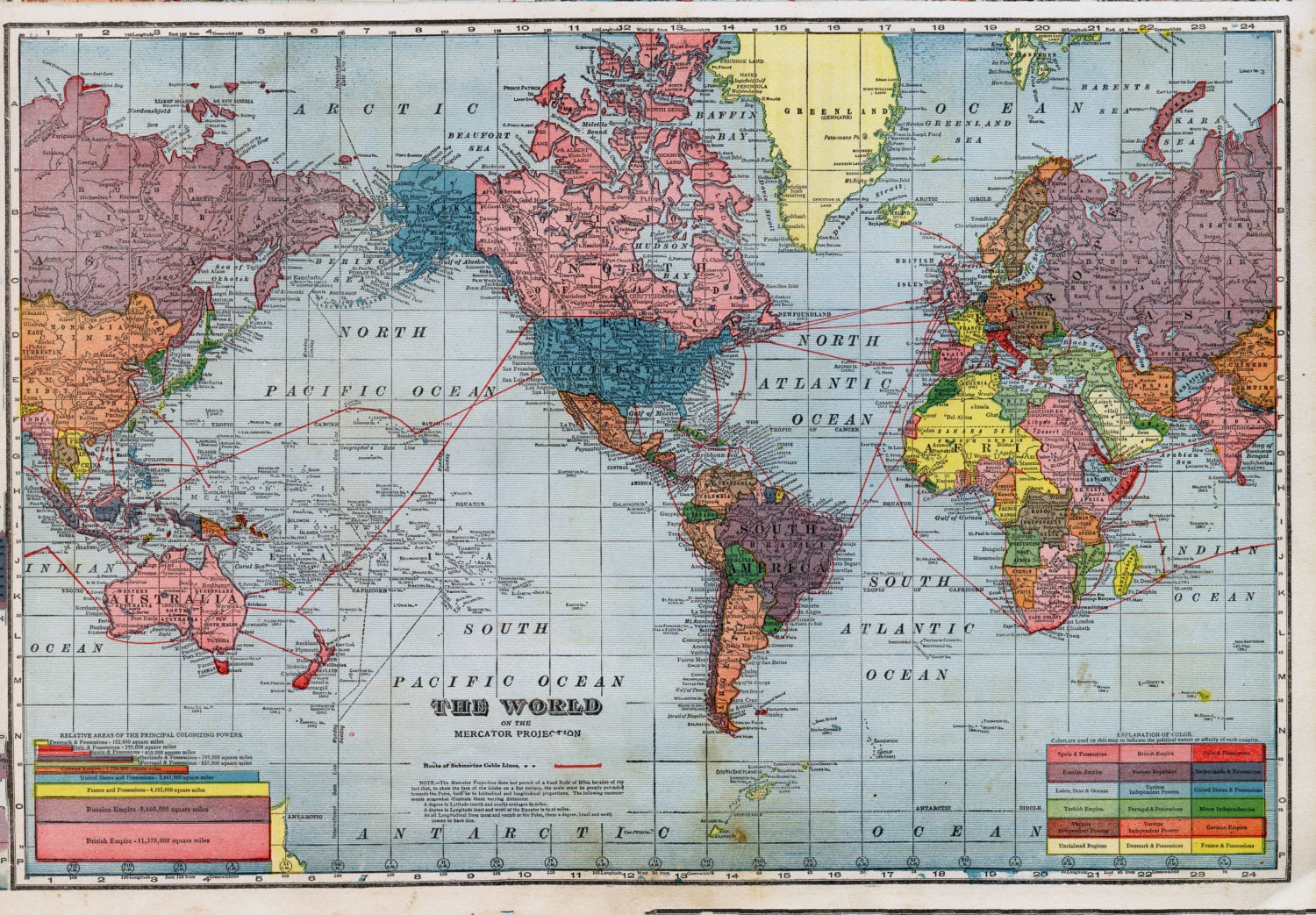 print map of the world 1912 etsy