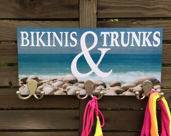 Bikinis and Trunks bathing suit holder - "Bikinis & Trunks"