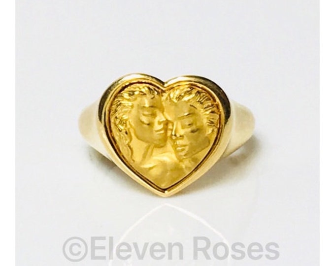 Carrera Y Carrera 750 18k Gold Romeo Juliet Heart Ring Free US Shipping