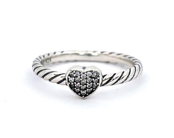 Yurman Diamond Heart Stack Ring