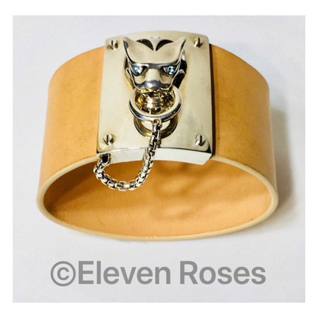 John Hardy Legends Macan Tiger Head Leather Bracelet Blue John Hardy Legends Macan Tiger Head Leather Bracelet Blue