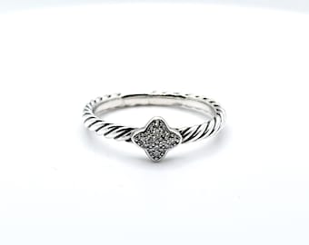 Yurman Quatrefoil Diamond Stack Ring