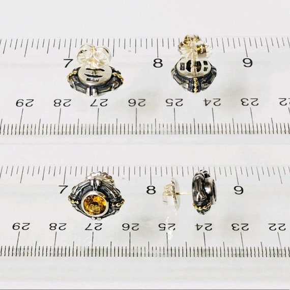 Lagos Caviar Citrine Stud Earrings 925 Sterling S… - image 6