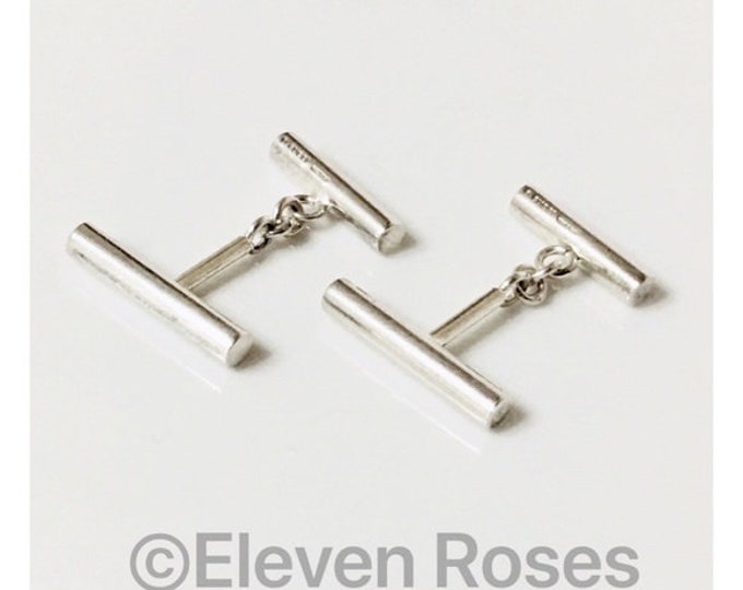 Gucci Chain Cufflinks Cuff Links  925 Sterling Silver Free US Shipping