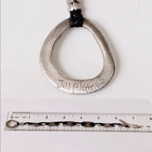 Jill Platner 925 Sterling Silver Tenara Cord Station Bracelet Free